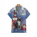 Tokyo Tower Landscape With Cat Aloha Hawaiian Shirt