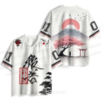 Japanese Calligraphy And Landscape Jersey Shirts