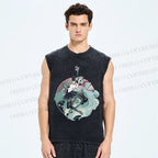 Unisex Hatsune Miku Printed Washed Tank Top