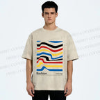 Unisex Bauhaus Ribbon Printed Washed Tee