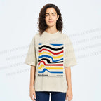 Unisex Bauhaus Ribbon Printed Washed Tee