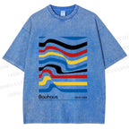 Unisex Bauhaus Ribbon Printed Washed Tee