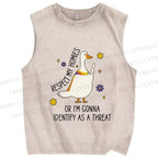 Unisex Goose Pride Art Printed Washed Tank Top