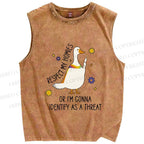 Unisex Goose Pride Art Printed Washed Tank Top