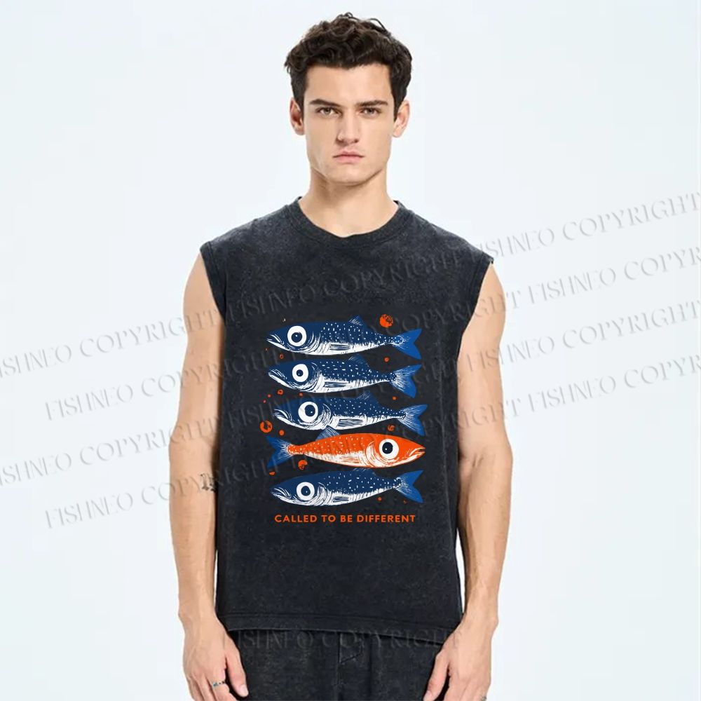 Unisex Called To Be Different Printed Washed Tank Top