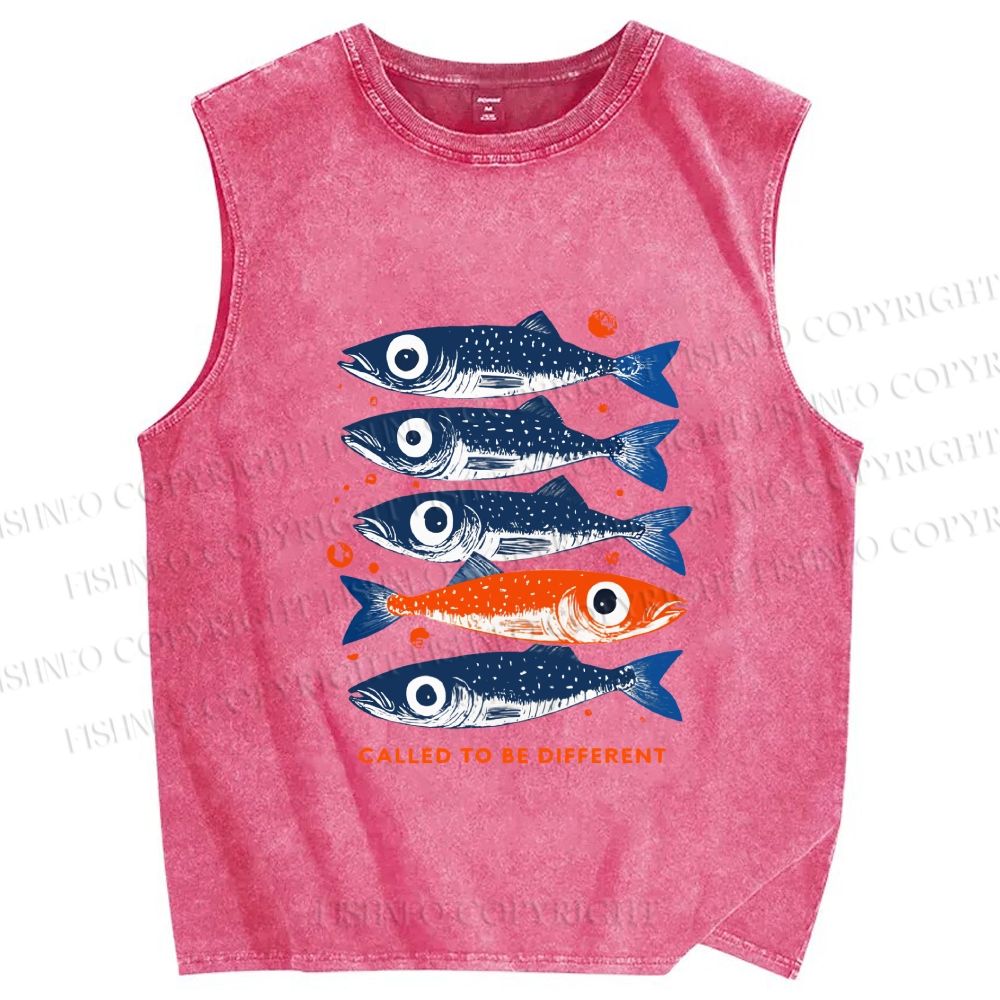 Unisex Called To Be Different Printed Washed Tank Top