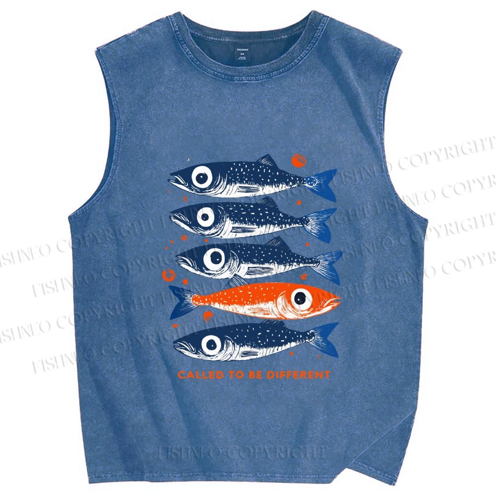 Unisex Called To Be Different Printed Washed Tank Top