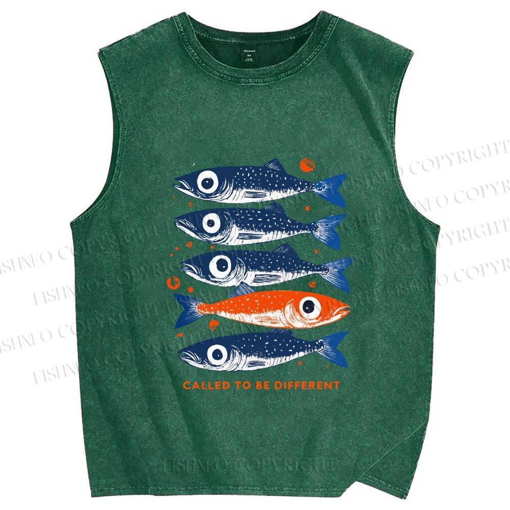 Unisex Called To Be Different Printed Washed Tank Top