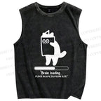 Unisex Brain Loading Printed Washed Tank Top