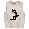 Unisex Brain Loading Printed Washed Tank Top