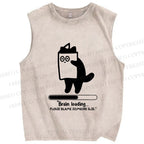 Unisex Brain Loading Printed Washed Tank Top