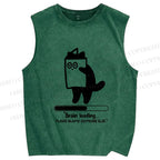 Unisex Brain Loading Printed Washed Tank Top