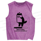 Unisex Brain Loading Printed Washed Tank Top