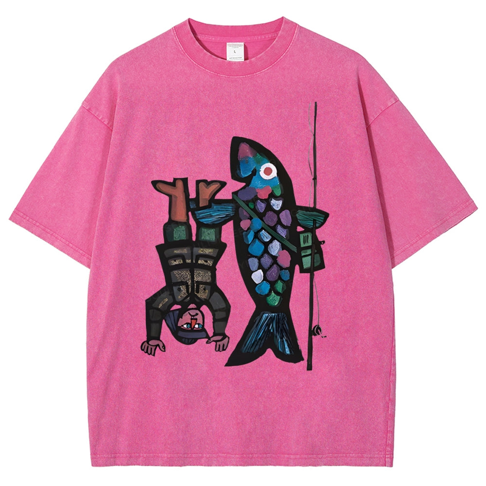 Fishing For Man's Fish Washed T-Shirt