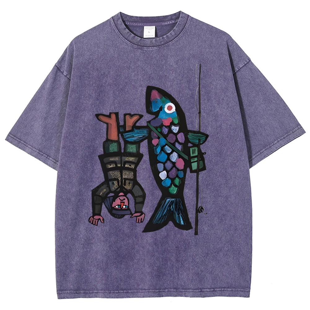 Fishing For Man's Fish Washed T-Shirt
