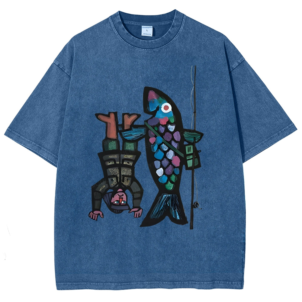 Fishing For Man's Fish Washed T-Shirt