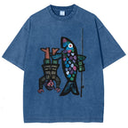 Fishing For Man's Fish Washed T-Shirt