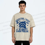 Unisex Houston I Have Problems Printed Washed Tee