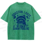 Unisex Houston I Have Problems Printed Washed Tee
