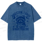 Unisex Houston I Have Problems Printed Washed Tee