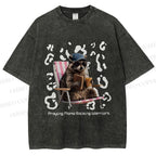Unisex Praying Mama Christian Printed Washed Tee