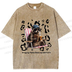 Unisex Praying Mama Christian Printed Washed Tee