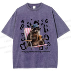Unisex Praying Mama Christian Printed Washed Tee