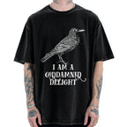 Unisex I Am A Goddamned Delight Printed Washed Tee