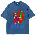 Unisex Pride Love is Boundless Printed Washed Tee