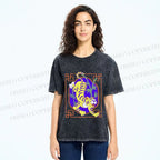 Unisex Silly Tiger Printed Washed Tee