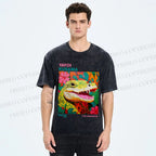 Unisex Yayoi Kusama Crocodile Printed Washed Tee