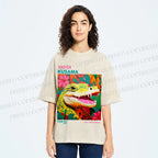 Unisex Yayoi Kusama Crocodile Printed Washed Tee