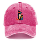Abstract Elegance Colorful Cat Washed Cap