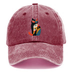 Abstract Elegance Colorful Cat Washed Cap