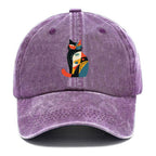 Abstract Elegance Colorful Cat Washed Cap