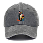 Abstract Elegance Colorful Cat Washed Cap