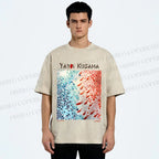 Unisex Yayoi Kusama Goldfish Printed Washed Tee