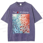Unisex Yayoi Kusama Goldfish Printed Washed Tee