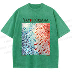 Unisex Yayoi Kusama Goldfish Printed Washed Tee