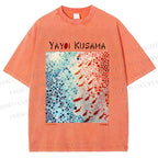 Unisex Yayoi Kusama Goldfish Printed Washed Tee