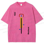 Unisex Bauhaus Bicycle Poster Printed Washed Tee