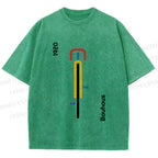 Unisex Bauhaus Bicycle Poster Printed Washed Tee