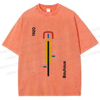 Unisex Bauhaus Bicycle Poster Printed Washed Tee