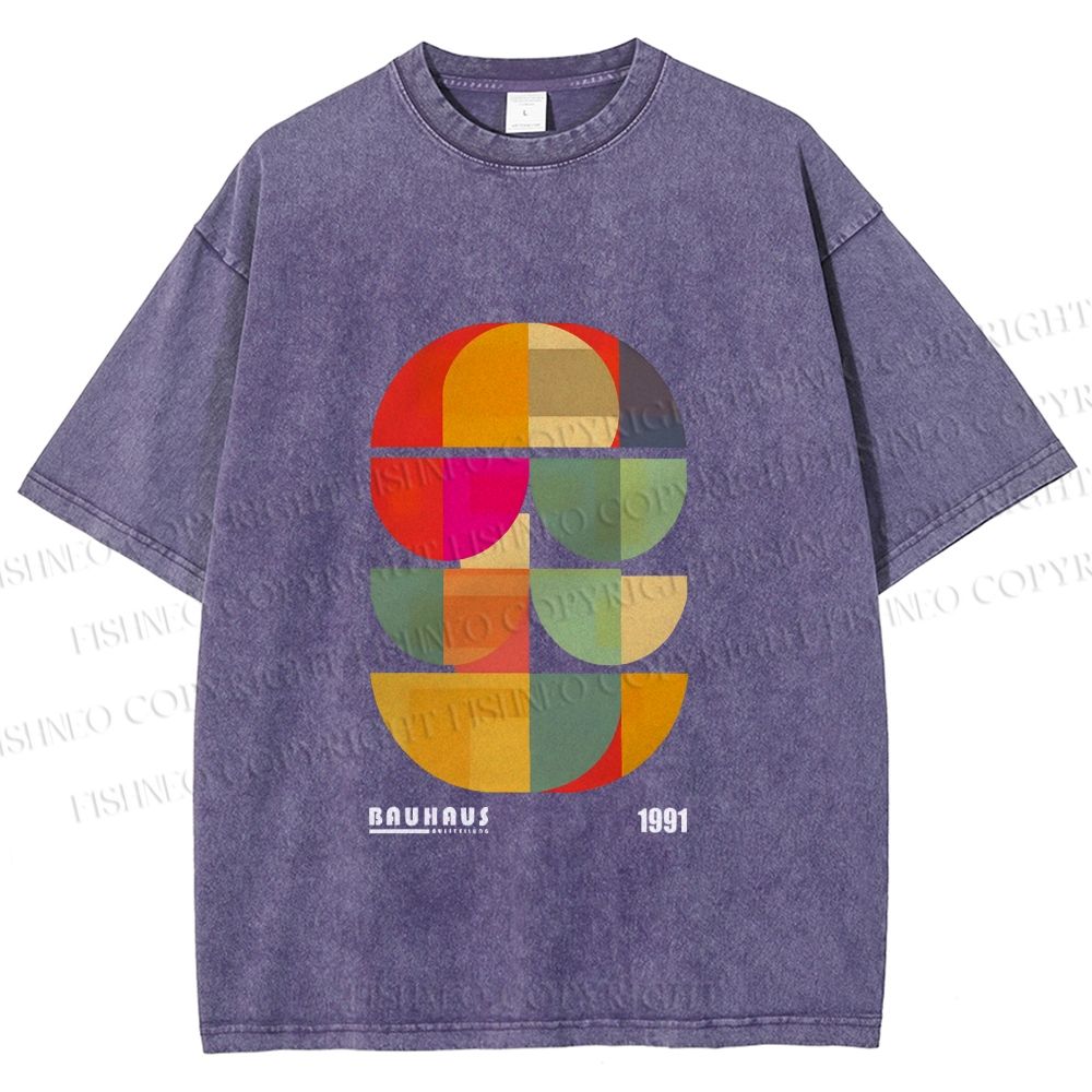 Unisex Bauhaus Mid Century' Posters Printed Washed Tee