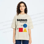 Unisex Bauhaus Movement Art As Life Printed Washed Tee