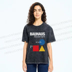 Unisex Bauhaus Movement Art As Life Printed Washed Tee