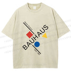Unisex Walter Gropius Bauhaus Artwork Printed Washed Tee