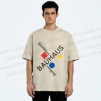 Unisex Walter Gropius Bauhaus Artwork Printed Washed Tee