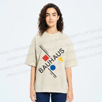 Unisex Walter Gropius Bauhaus Artwork Printed Washed Tee