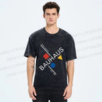 Unisex Walter Gropius Bauhaus Artwork Printed Washed Tee